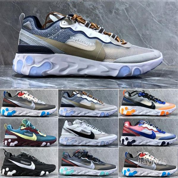 

2019 shipping react element 87 casual shoes for men women light bone triple black bred hyper pink mens trainer leisure sneakers 36-45 jy06