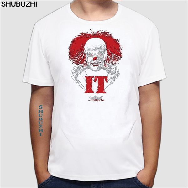 

it movie t shirt 's stephen king printed clown tees fear halloween pennywise custom male t-shirt