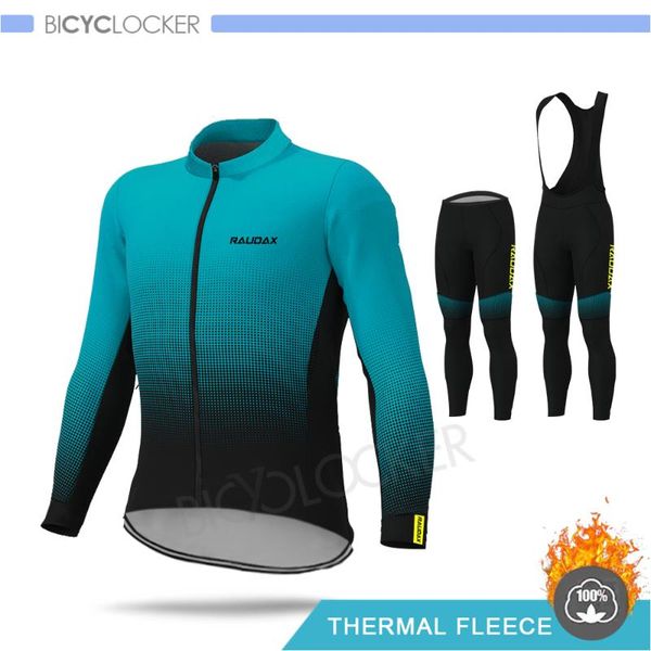 

2020 men winter cycling clothing long sleeve jersey set mtb ropa ciclismo hombre invierno thermal fleece pro team custom uniform, Black;blue