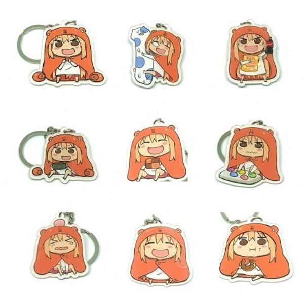 

himouto umaru-chan girl anime acrylic key chains cartoon keyring car keychain pendant toys keyholder gift new, Silver