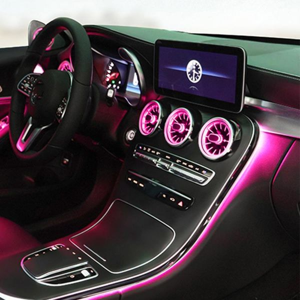 

для mercedez c class w205 c63 c200 c250 кзс x253 ambient лампа 3/12/64 цвета led ambient light illuminated автомобиля аксессуар