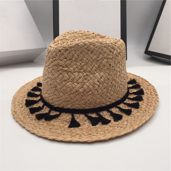 

spring/summer leisure vacation shade straw hat hearts female sand beach fringed large brim lafite straw hat sunscreen, Blue;gray