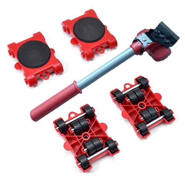 

furnitur e mover tool set heavy stuffs transport lifter 4 wheeled mover roller with wheel bar moving hand device g8tb