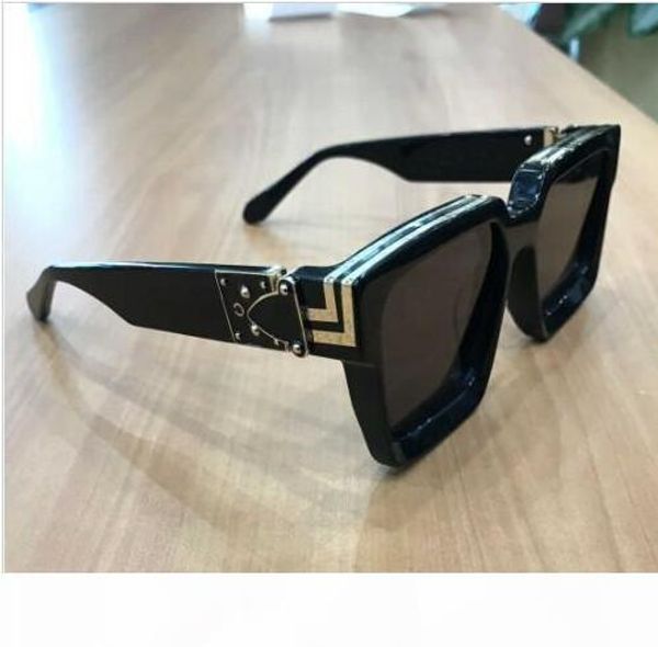 

luxury millionaire sunglasses black full frame vintage designer sunglasses for women&men shiny gold logo sell gold plated brand new in box, White;black