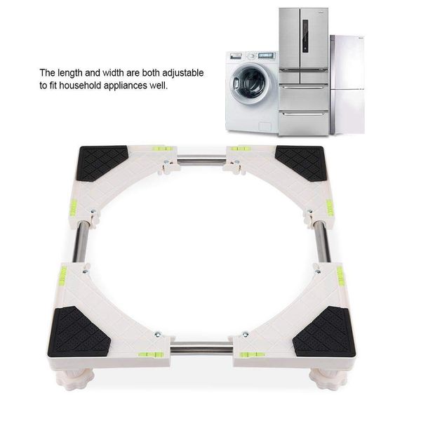 

4/8 feet adjustable stand with wheels washing machine base refrigerator holder