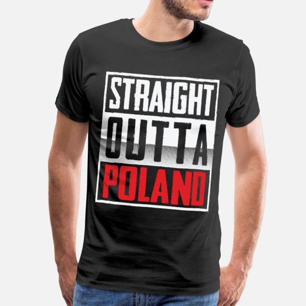

straight outta poland gift t shirt men create 100% cotton o neck original cute funny spring letter shirt