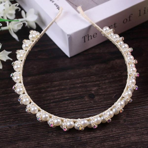 

elegant wedding birthday crystal pearl hair bands headband hair accessories ornaments head wear hoop for women girls