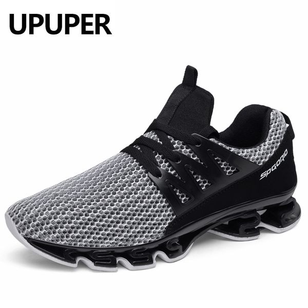 

upuper breathable men sneakers spring outdoor shoes men comfortable cushioning mesh casual shoes for couples plus size 36-48, Black