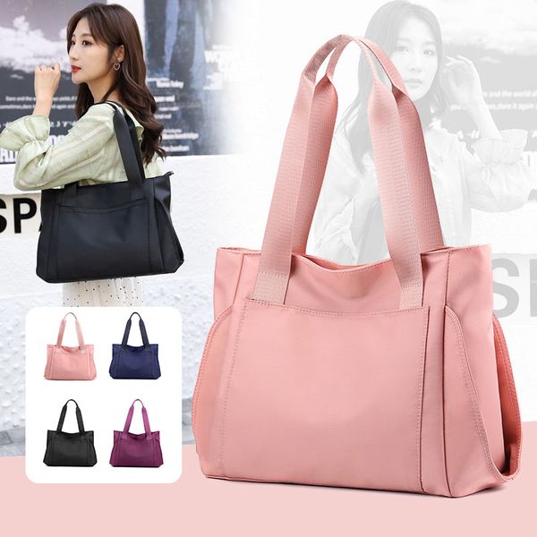 

large waterproof nylon women's shoulder bags 2020 brand large pocket casual shoulder bags capacity ladies travel
