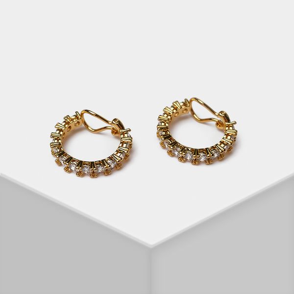 

hoop & huggie amorita boutique fashion earrings, Golden;silver