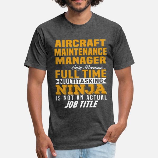 

aircraft maintenance manager t shirt men designer 100% cotton s-3xl trend sunlight humor summer vintage shirt