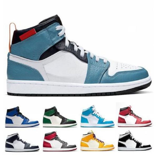 

wholesale new mens shoes jumpman 1 1s high og basketball unc basketball shoes mens chicago dirty pink toes smoky grey sports trainers