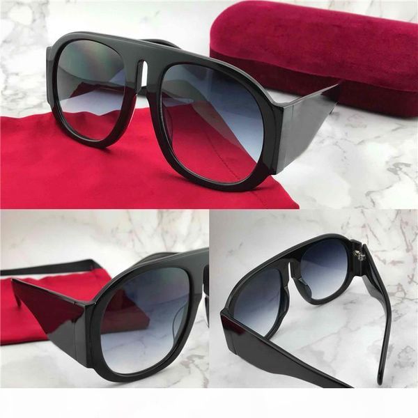 

designer luxury black gray womens sunglasses eyewear men women oversized fashion oval sun glasses uv protection lens with box case, White;black
