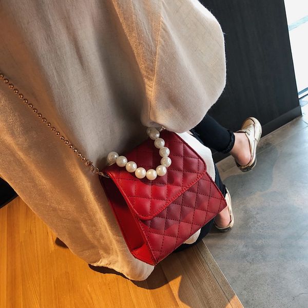 

pearl tote bag 2020 летняя мода новое качество pu кожа женщин конструктор сумки цепи плеча сумки