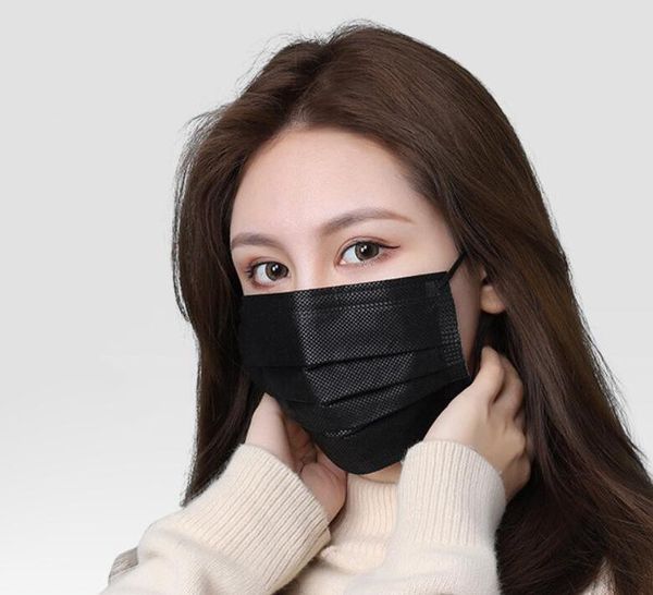 

designer face mask black fashion face mask camo three layer protection with meltblown disposable facemask printing red blue masks