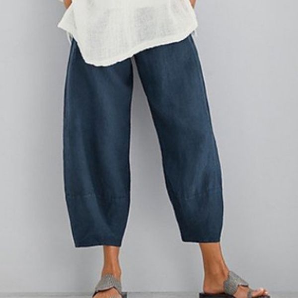 

summer plus size s-xl women casual loose harem pants wide leg palazzo culottes stretch trouser female clothing, Black;white
