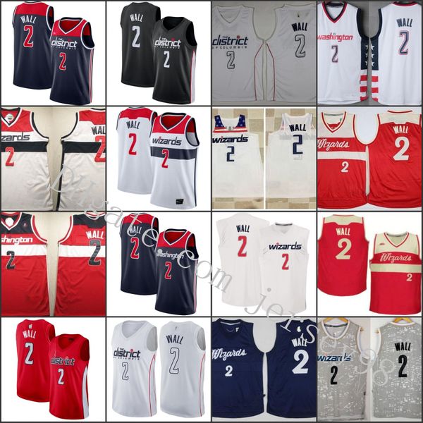 

washington wizards men white #2 john wall nba swingman jersey, Black