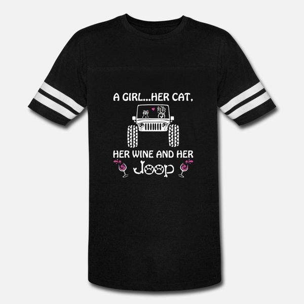 

a girl her cat her wine and her jeep t shirt men create short sleeve s-3xl kawaii interesting basic spring formal shirt