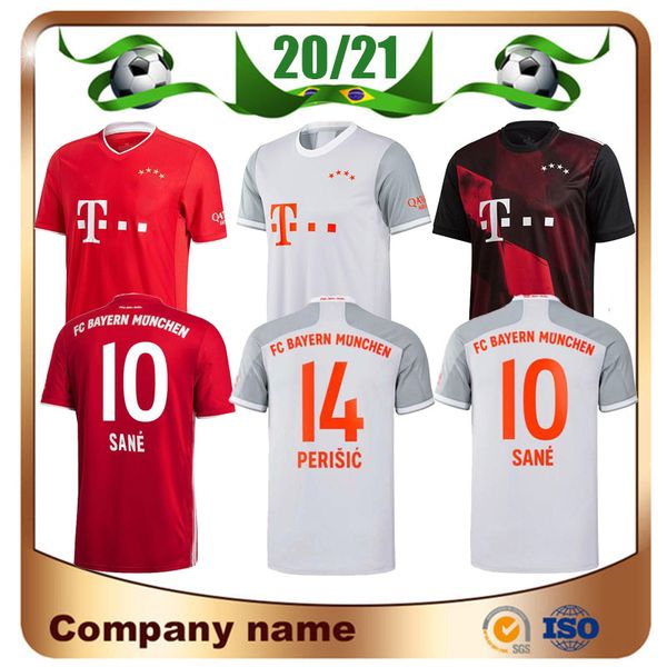 

20/21 bayern munich sane muller soccer jersey 2020 home red lewandowski james soccer shirt away gotze ribery 3rd football uniform sales, Black;yellow