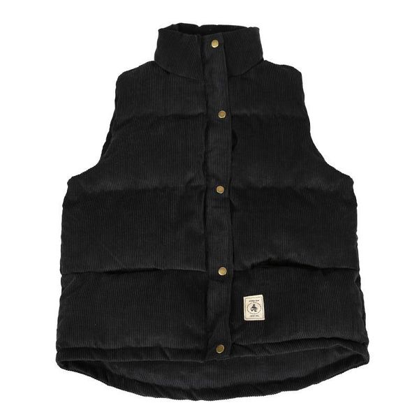 

2020 men's vest men's trendy youth corduroy cotton couple horse jacket to keep warm, Black
