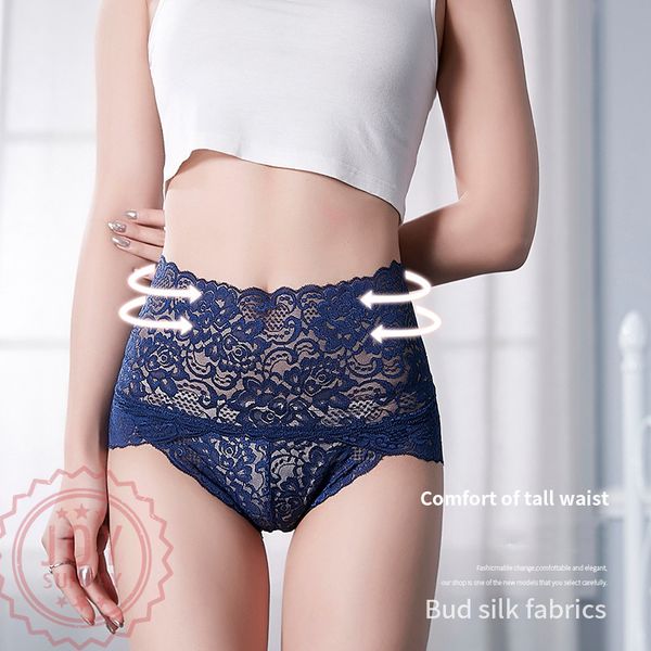 

high waisted lace panties large women's briefs with buttocks raised and abdomen closed seamless women's briefs xl xxl xxl, Black;pink