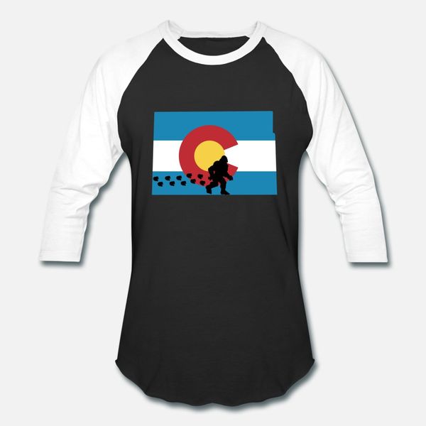 

bigfoot colorado flag state map gift t shirt men printing 100% cotton s-xxxl pictures anti-wrinkle building summer style formal shirt