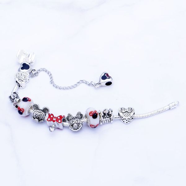 

new anime cartoon diy beaded bracelet european charm bracelet, Black