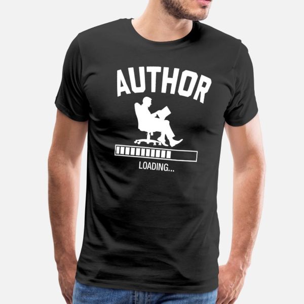

future author t shirt men print 100% cotton round neck solid color loose fashion spring autumn unique shirt