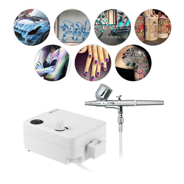 

professional spray guns kkmoon 100-250v gun dual action airbrush gravity feed air brush kit for art painting tattoo nail tool set