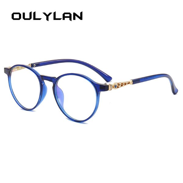 

oulylan blue light blocking reading glasses women men round diamond eyeglasses frame anti fatigue presbyopic eyewear 1.0 2.0 3.0, White;black