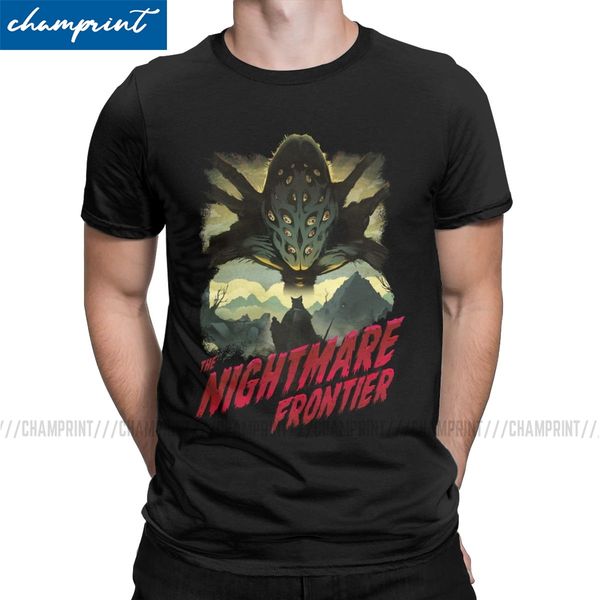 

ночной кошмар frontier мужские футболки dark souls игры vintage тройники с коротким рукавом круглый воротник футболки 100% хлопок идея подар