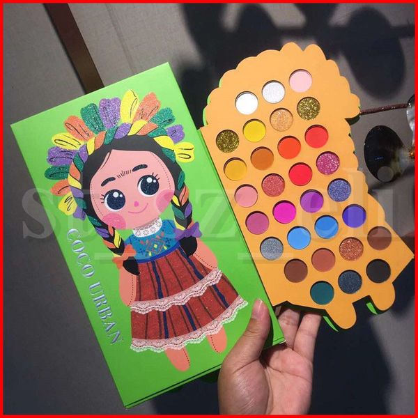 

coco urban eye makeup natural eyes shimmer glitter eyeshadow palette natural 30 colors blush highlighter matte eye shadow palette