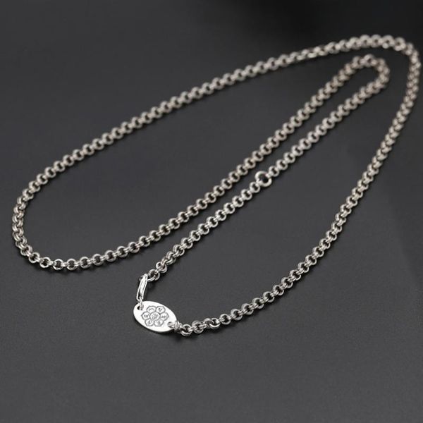 

real silver 925 twin round necklace men women thai silver 3mm round necklace s925 real chain male