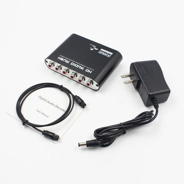 

cgjxsdts ac3 5 .1 ch spdif coaxial digital audio dts /ac -3 to 5 .1 analog decoder converter rca output adapter surround sound decorder