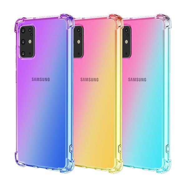 

gradient colors rainbow shockproof phone case for samsung galaxy s20 uitra s10 pius s10e a30s a50 a70 a20 a51 a21 a71 a31 cover
