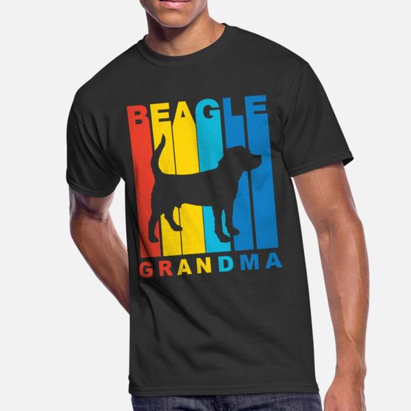 

retro beagle grandma dog grandparent t shirt t shirt men designer cotton euro size s-3xl kawaii gift authentic summer standard shirt