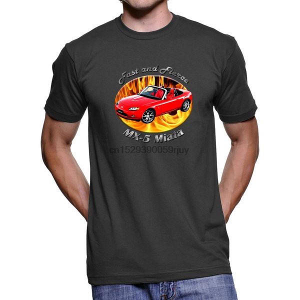 

mazda mx 5 miata fast and fierce men dark t shirt