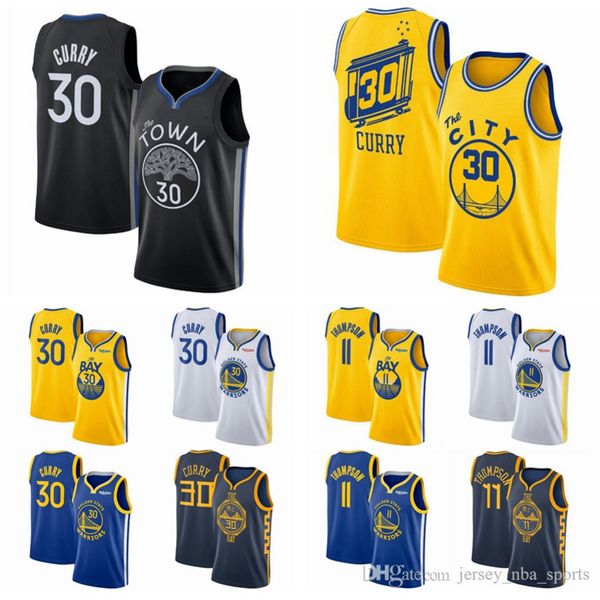 

Men Youth 11 Thompson Stephen Curry Black Golden State Warriorsn 2019/20 City Edition NBA Player Jersey