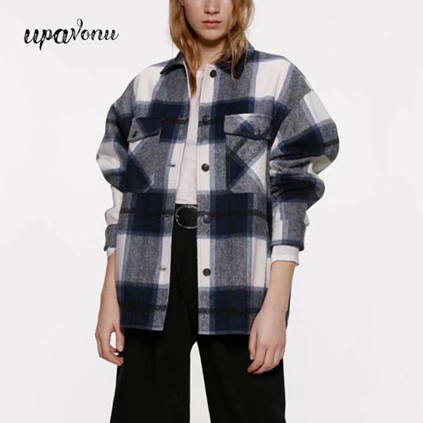 

autumn retro womens plaid shirt jacket red green women streetwear fashion long sleeve casual button office shirt jacket 2020 new, Black;brown