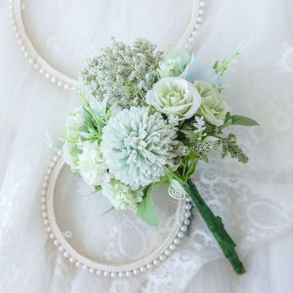 

decorative flowers & wreaths simulation roses wedding bouquets pography props hand-made fake silk home decoration