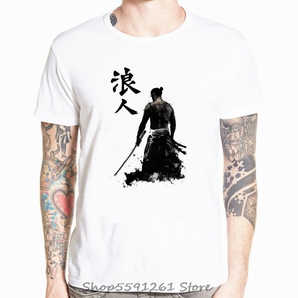 

2020 летняя мода япония бронированная samurai printed повседневный t-shirt с коротким рукавом популярная дизайн футболка hipster повседневны
