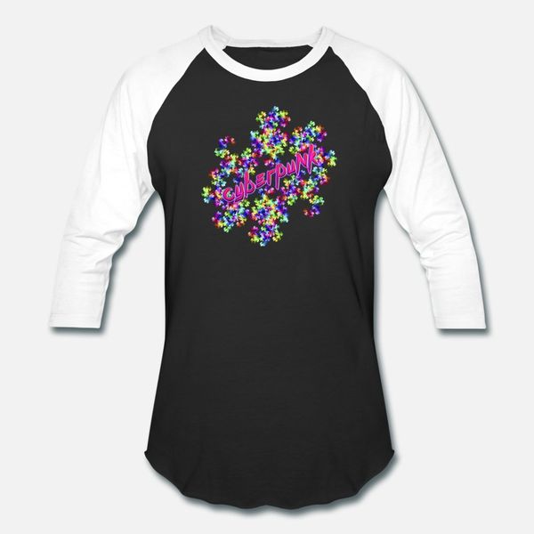 

cyberpunk pattern jigsaw with rainbow colors t shirt men knitted 100% cotton s-xxxl cute funny summer style family shirt