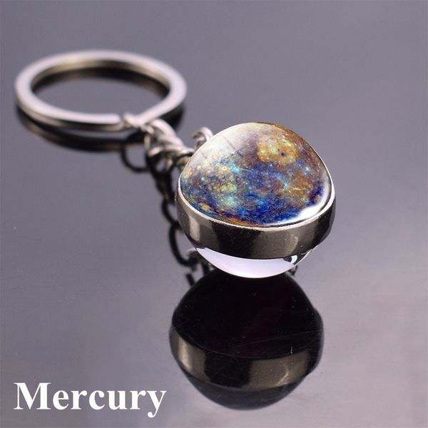

keychains система planet брелоков галактика туманность космический keychain луна земля солнце марс в искусстве двойной стороне стеклянного ш, Silver