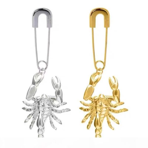 

19 aw new ambush hip hop personality scorpion pendant 925 pin earrings for men and women, Golden