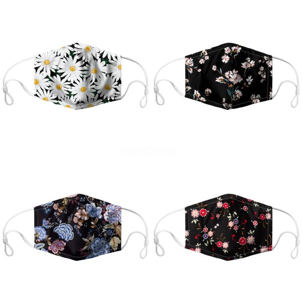 

fasion sield cartoon print masks transparent outdoor cycling dustproof prective mask multifunctional full#621, Black