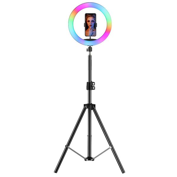 

1.7m fill light with bracket dimmable large ring light comes with filters tripod stand for youtube tiktok living the flash