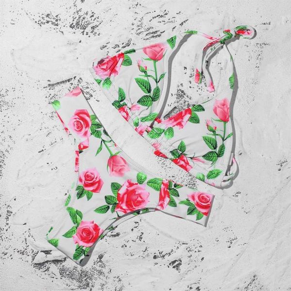 

ztvitality push up bikini 2020 new arrival floral print bikinis halter string swimsuit swimwear women brazilian biquini xl, White;black