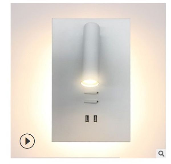 

2020 l study bedside usb charging led reading small wall lamp background wall floating light installed spotlights