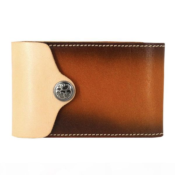 

2020 fashion genuine leather men wallet leisure women wallet leather purse for men card holders wallet c6201, Brown;gray