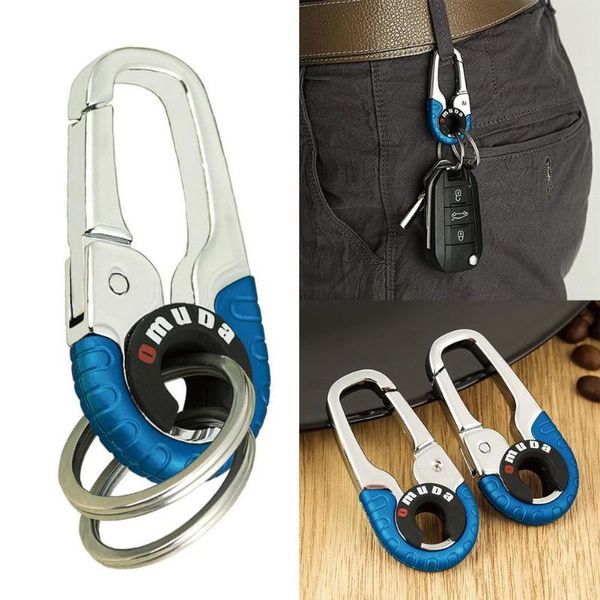 

new fashion car keychain men and ladies stainless steel waist metal key chain key hanging gift for party holder ring m2h8, Silver